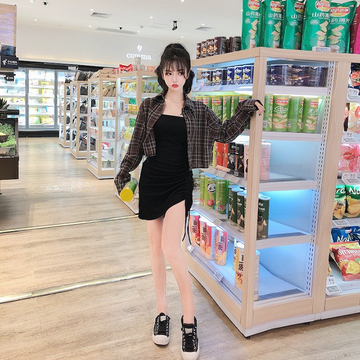 Đầm body 2 dây rút eo thời trang XIXO cao cấp - DAM0009