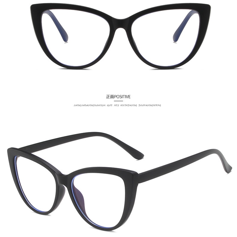 (KIQI-FASHION) COD Kính Mắt Mèo Chống Ánh Sáng Xanh Thời Trang Phong Cách Retro Cho Nữ