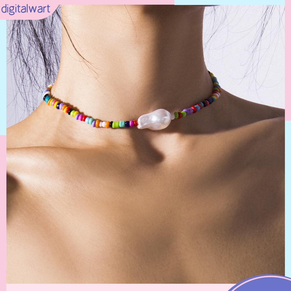 Vòng Cổ Đính Hạt Ngọc Trai Nhân Tạo Phong Cách Bohemian Cá Tính Sang Trọng Dành Cho Nữ