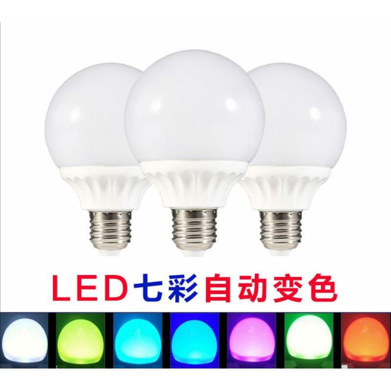 Bóng Đèn Disco E27 Atn 7 Màu Thay Đổi Tự Động Atn 3w / 6w / 9w