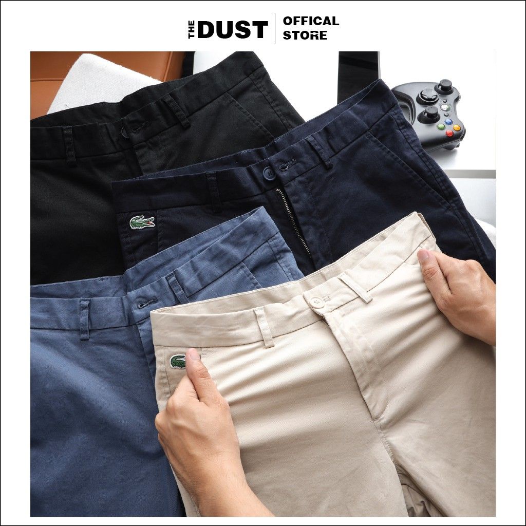 Quần short kaki nam cao cấp, quần sooc nam vải kaki dày dặn, form slimfit co giãn nhẹ LCT KC