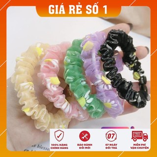[FREESHIP - HÀNG LOAI 1] Cột tóc, buộc tóc Scrunchies Hoa cúc mini siêu đáng yêu