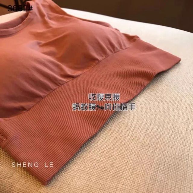 Áo ngực bra cotton mềm mại co giãn 3 lỗ dáng croptop màu đen trắng cam có đệm ngực 013