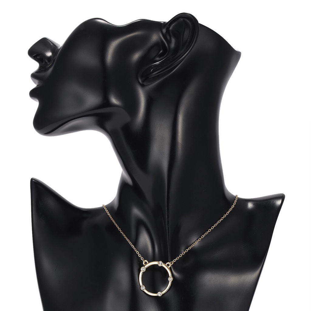 Vòng cổ Hợp Kim Mạ Vàng Trang Trí Vòng Tròn Cá Tính Cho Nữ