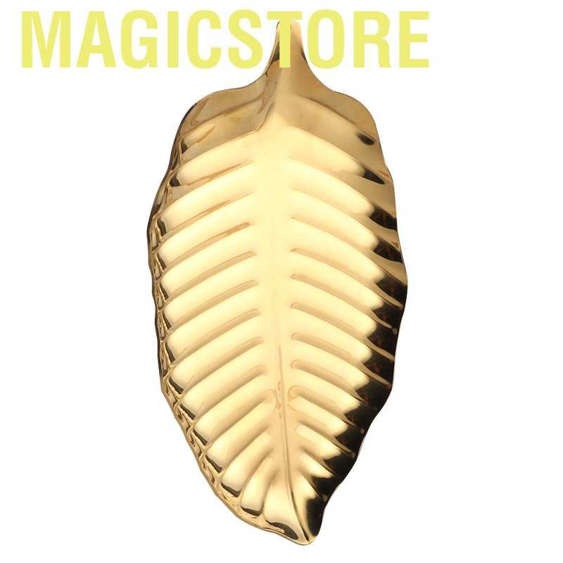 Magicstore Nordic Style Leaf Shaped Necklace Jewelry Display Tray Storage Organizer Decorative Props