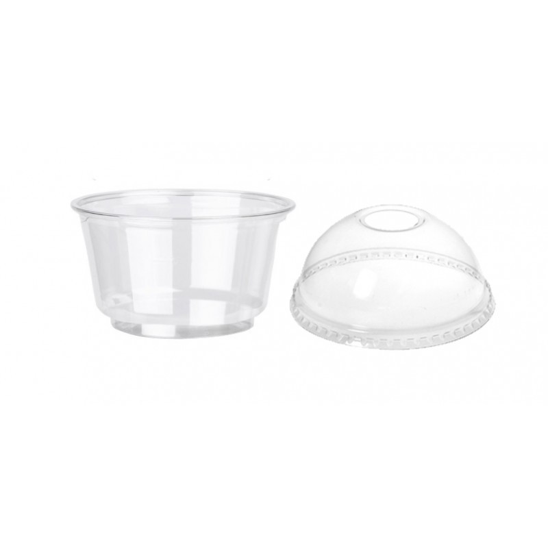 50 ly PET 220ml nắp cầu, nắp bằng, nhựa đựng kem, chè cà phê, trà sữa mang về - Plastic cup take away 8oz