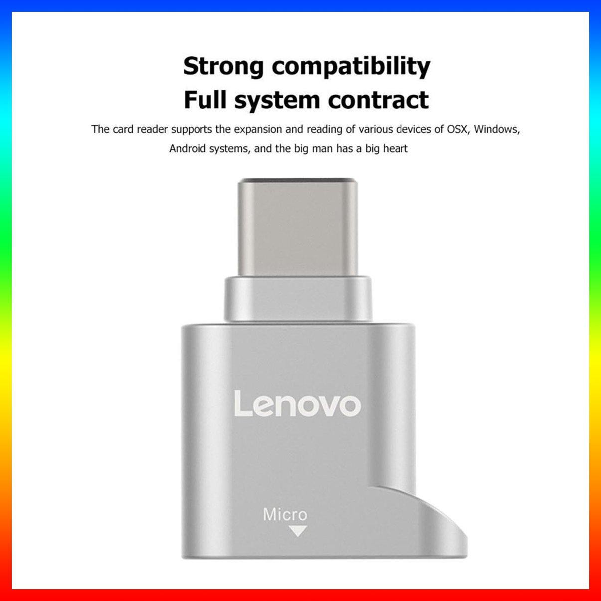 Đầu Đọc Thẻ Nhớ Usb Type C 480mbps Usb-C Tf Micro Sd Otg Lenovo D201