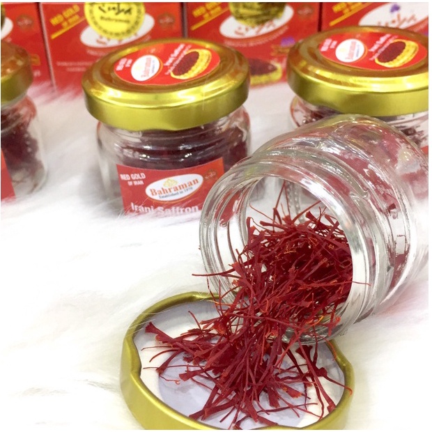 Nhụy Hoa Nghệ Tây SAFFRON BAHRAMAN 1Gram Loại 1 Super negin Giúp Ngủ ngon, Đẹp Da [Date 10/2023]