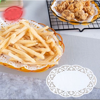 Giấy lót đĩa trang trí /giấy thấm dầu hoa văn đục lỗ lót đĩa trang trí đồ ăn