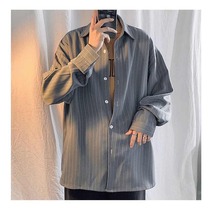 ÁO SƠ MI NAM KẺ SỌC PHONG CÁCH HÀN QUỐC