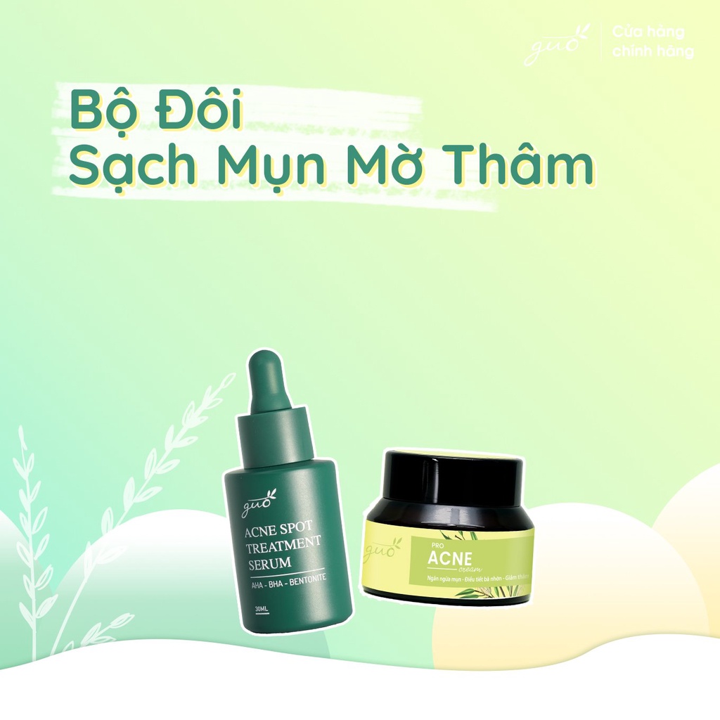 [Mã LTBAUAB9 giảm 7% đơn 99K] [Khách hàng lựa chọn] Bộ đôi Sạch Mụn Hết Thâm 2 sản phẩm GUO