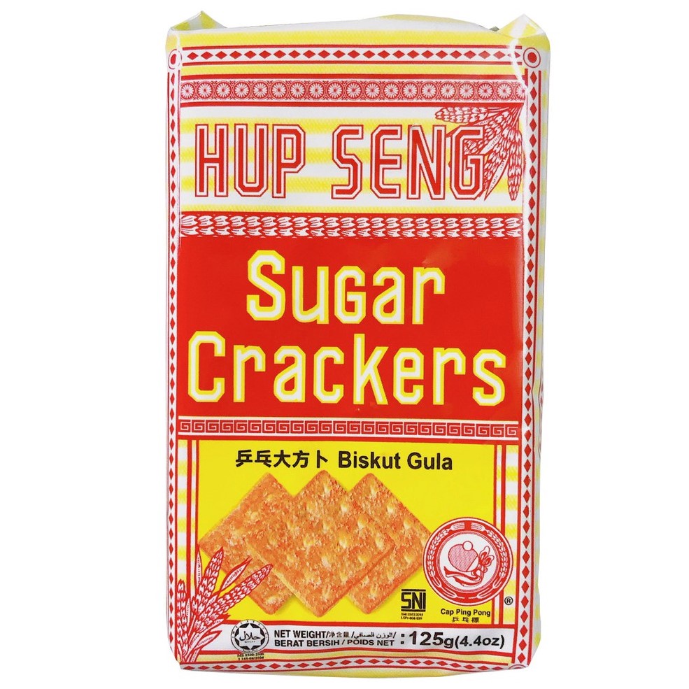 Bánh Lúa Nhí Đường Hup Seng Sugar Crackers (Gói 125g-đỏ)