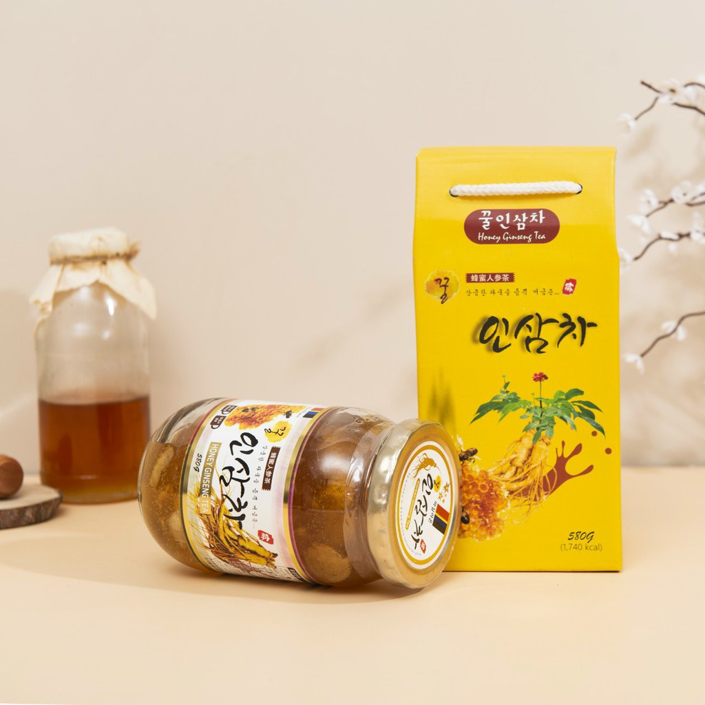 Sâm Lát Ngâm Mật Ong MIWAMI Hàn Quốc - Honey Ginseng Tea 580g