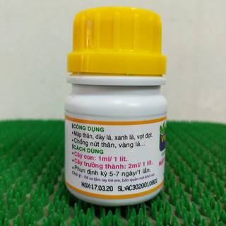 Phân bón lá Humat  giúp cây mập thân, dày lá, vọt đọt, chống nứt thân, vàng lá