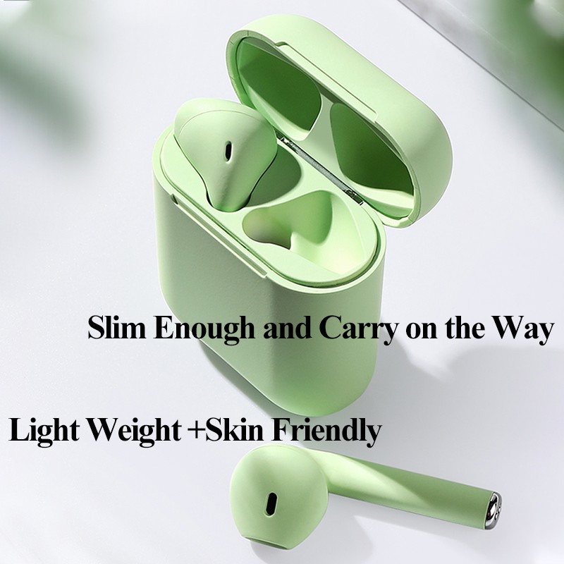 Tai nghe Bluetooth Inpods 12 chống nước, cảm biến vân tay - Bluetooth earphones I12 5.0 | BigBuy360 - bigbuy360.vn