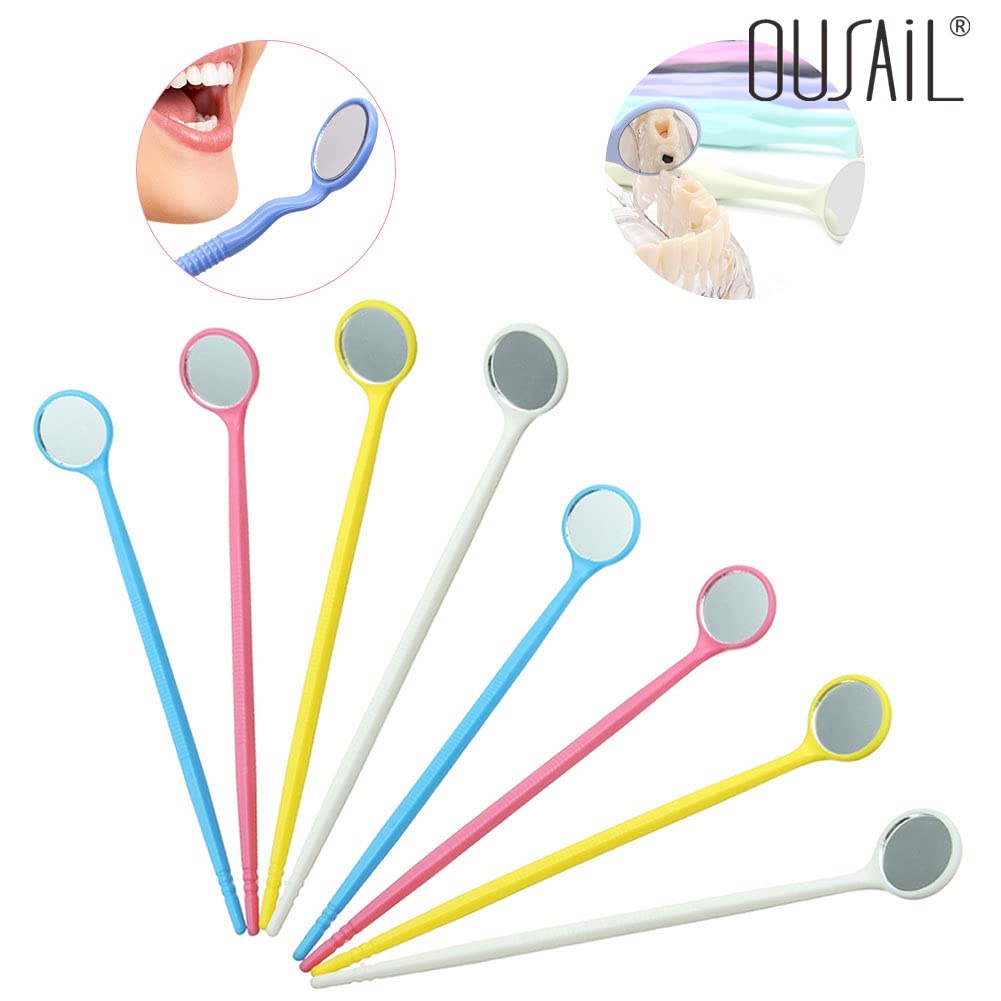 Mở rộng lông mi Làm đẹp Trang điểm Gương nhỏ Tay cầm dài để kiểm tra làm sạch răng Chăm sóc răng miệng