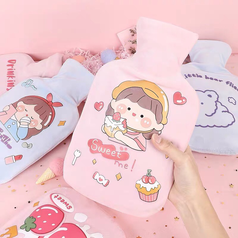 [ 1000ml ] Túi chườm nóng lạnh, túi sưởi Size Bự Zamoo Girl