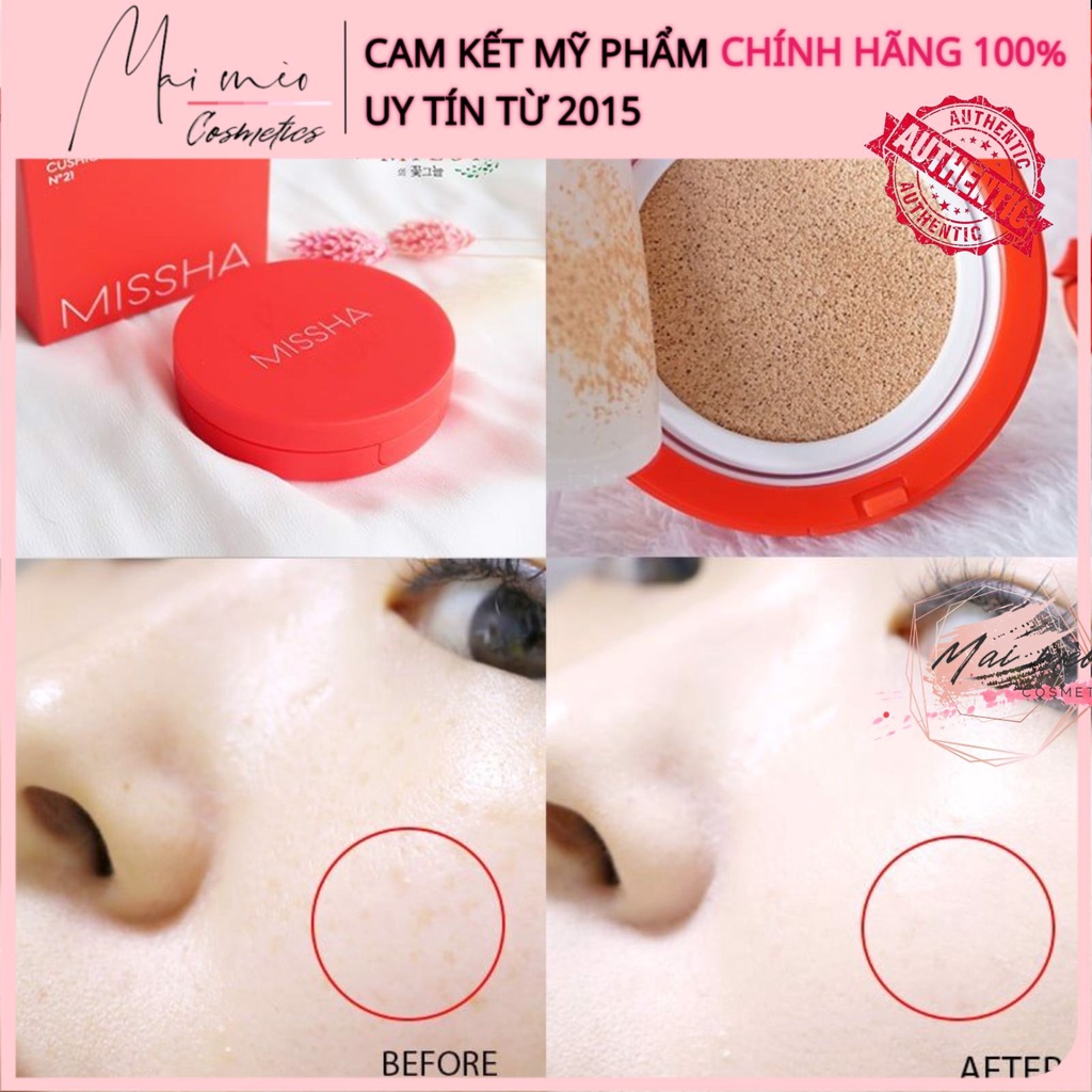 Phấn nước- Cushion Missha Velvet Finish Cushion (hộp đỏ)