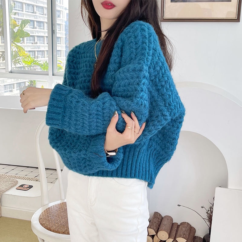Áo Nữ Tay Dài Cổ Chữ v Phong Cách Retro Hàn Quốc