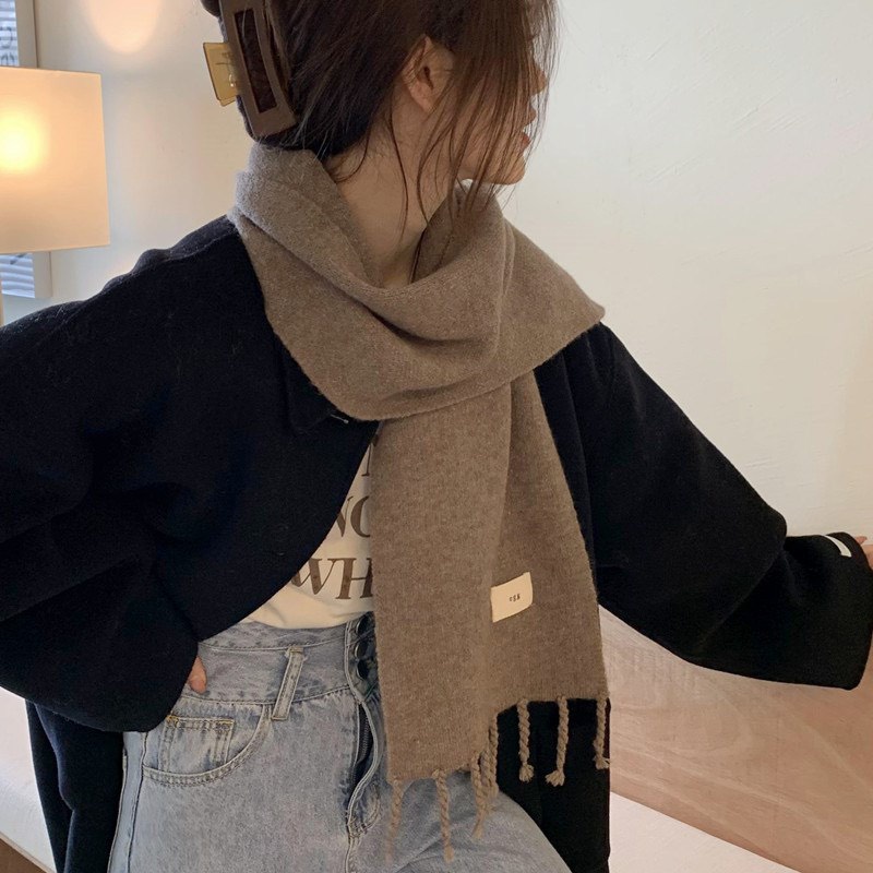 [HÀNG CÓ SẴN] Khăn len nữ May Boutique khăn quàng cổ len mềm mịn có tua rua PKH21A_110.058