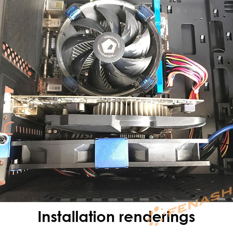 Giá Đỡ Quạt Kép 90mm 120mm Để Bàn Cho Card Đồ Họa Thẻ