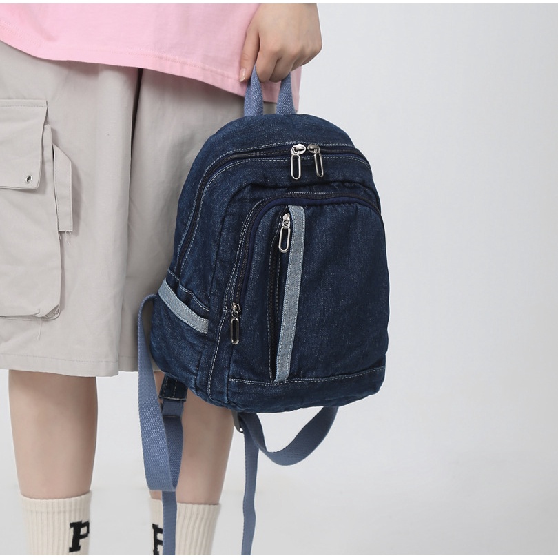 Ba Lô JASMIN NOIR Denim Thiết Kế Đơn Giản Thời Trang Cá Tính Cho Nữ