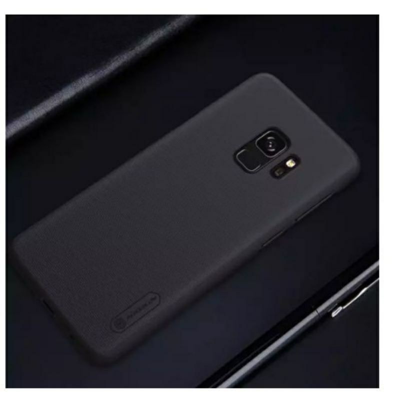 Ốp lưng Samsung Galaxy S9/S9 plus chính hãng NILLKIN đen dạng sần - Tặng giá đỡ máy
