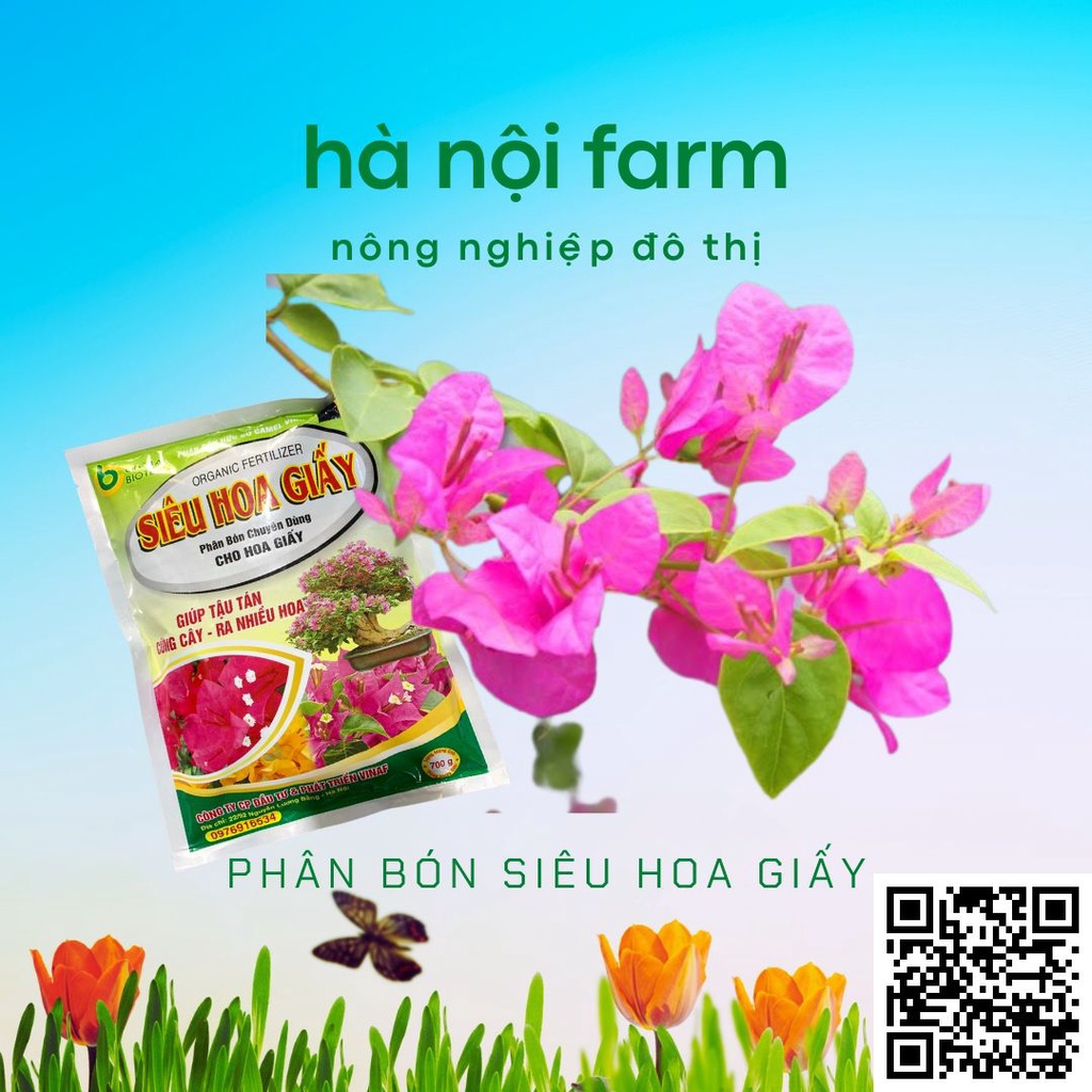 Phân bón hữu cơ siêu hoa giấy, phân bón dành cho hoa giấy -gói 700g