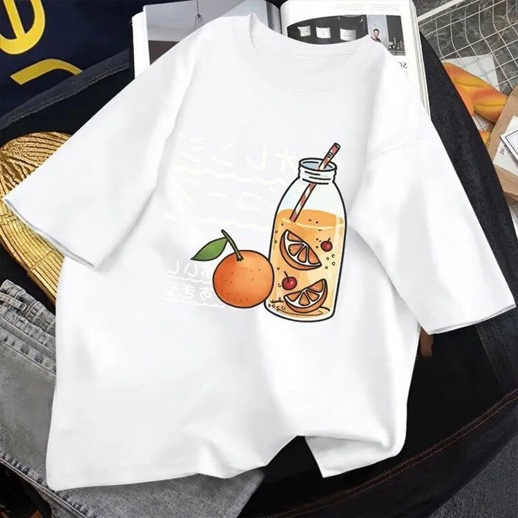 Áo thun tay lỡ ❤️ Áo phông Unisex ORANGE JUICE form rộng Freesize dành cho nam nữ Molly Fashion