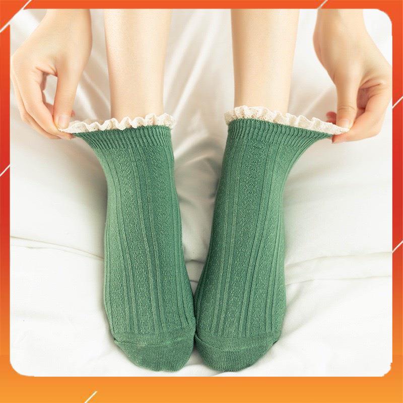 Set 10 đôi tất nữ hàng cao cấp, cổ ngắn nhiều màu