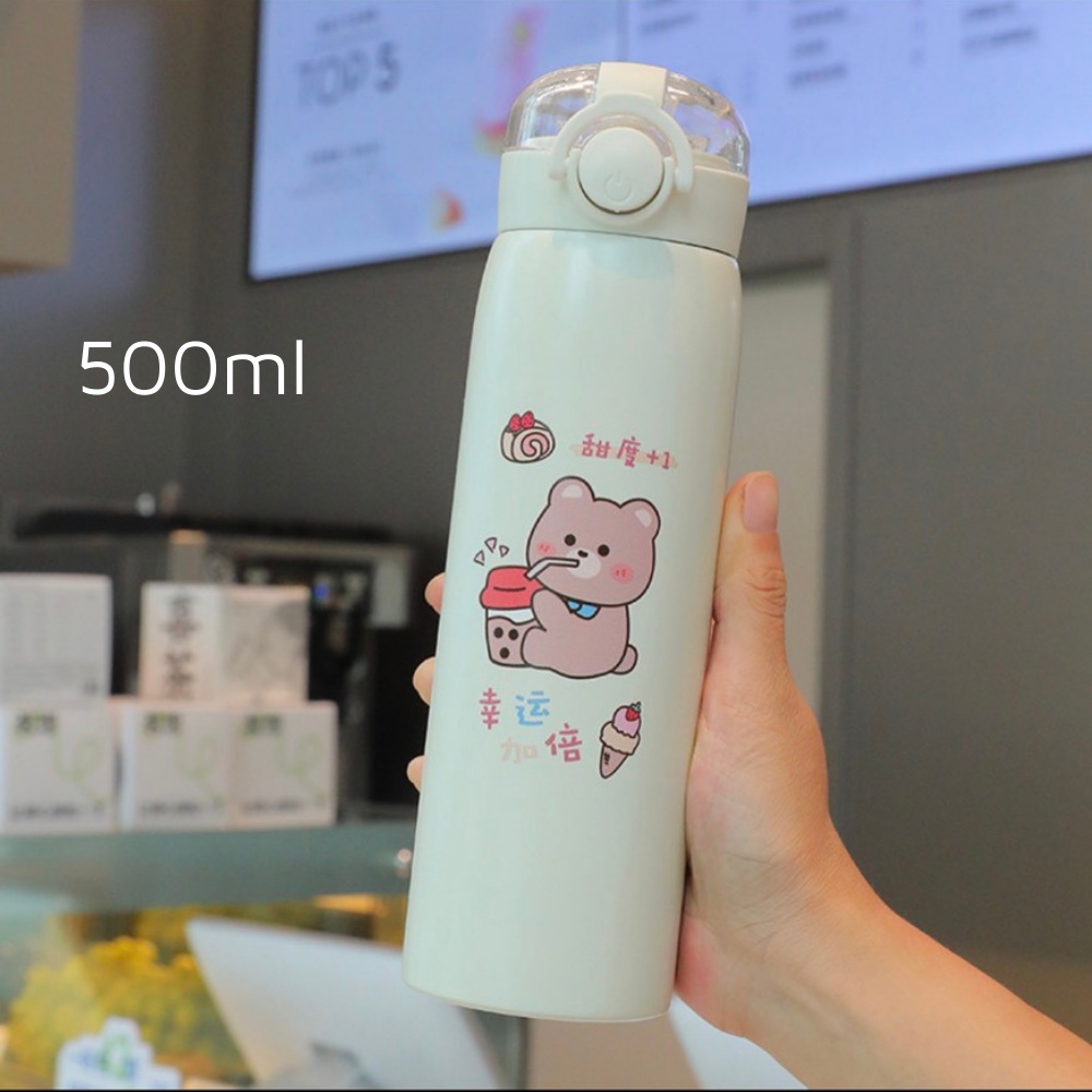 Bình giữ nhiệt cute , bình giữ nhiệt inox dung tích 500ml , LOẠI TỐT bình nước cho bé