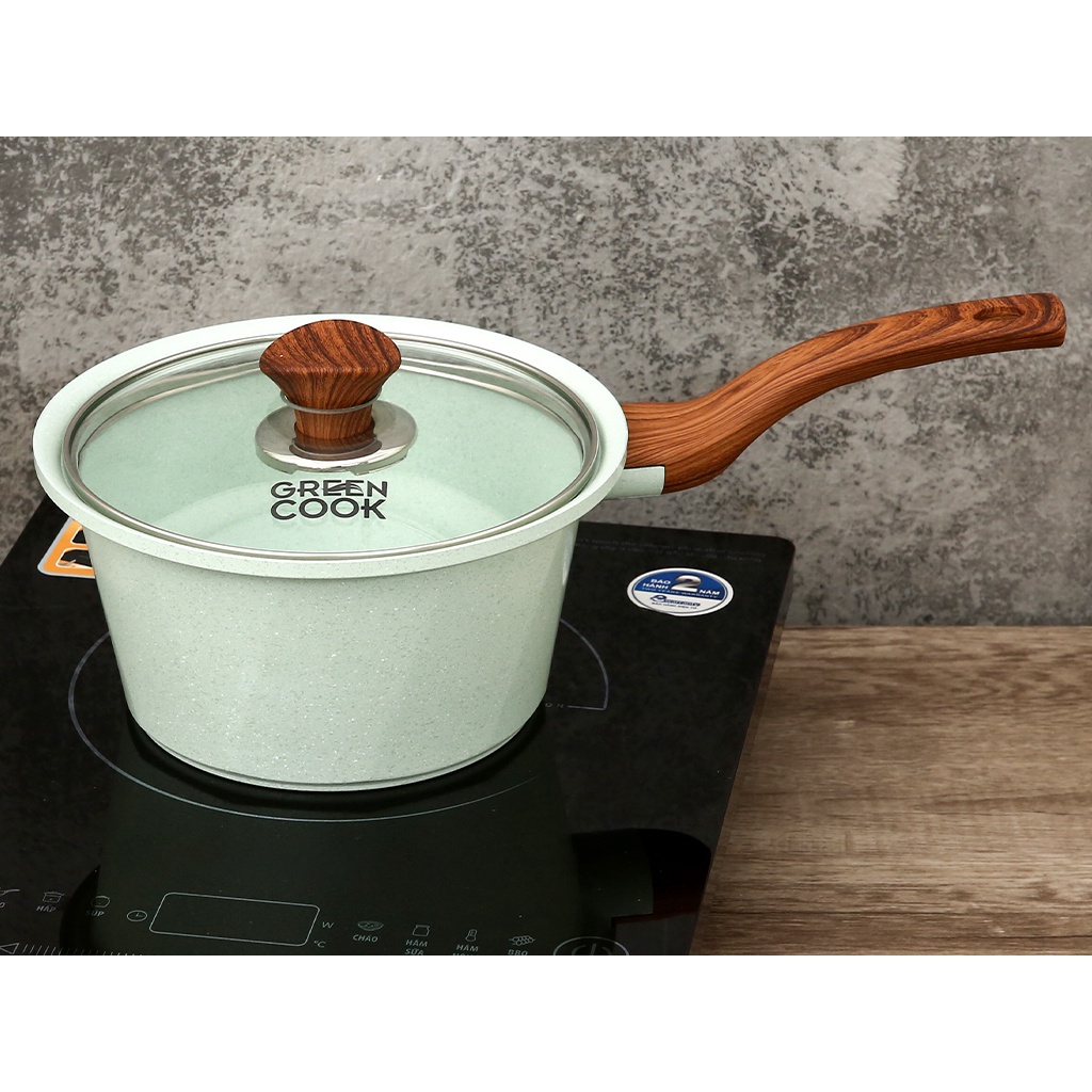 BỘ 3 NỒI MEN ĐÁ GREEN COOK (18-20-24cm)