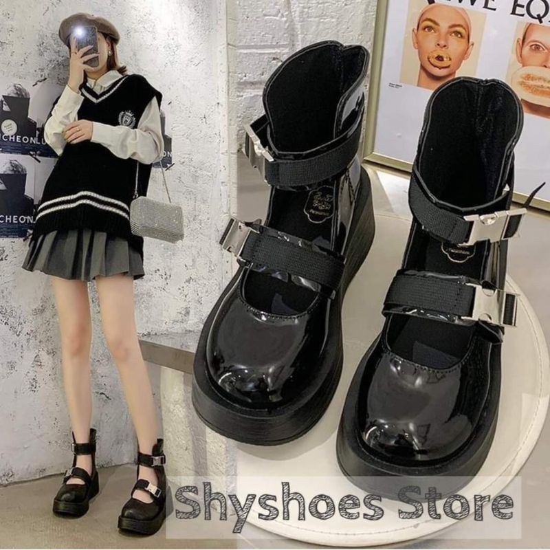(Có Sẵn) Giày Lolita Mary Jane Kiểu dáng sandal đế cao 5cm | BigBuy360 - bigbuy360.vn