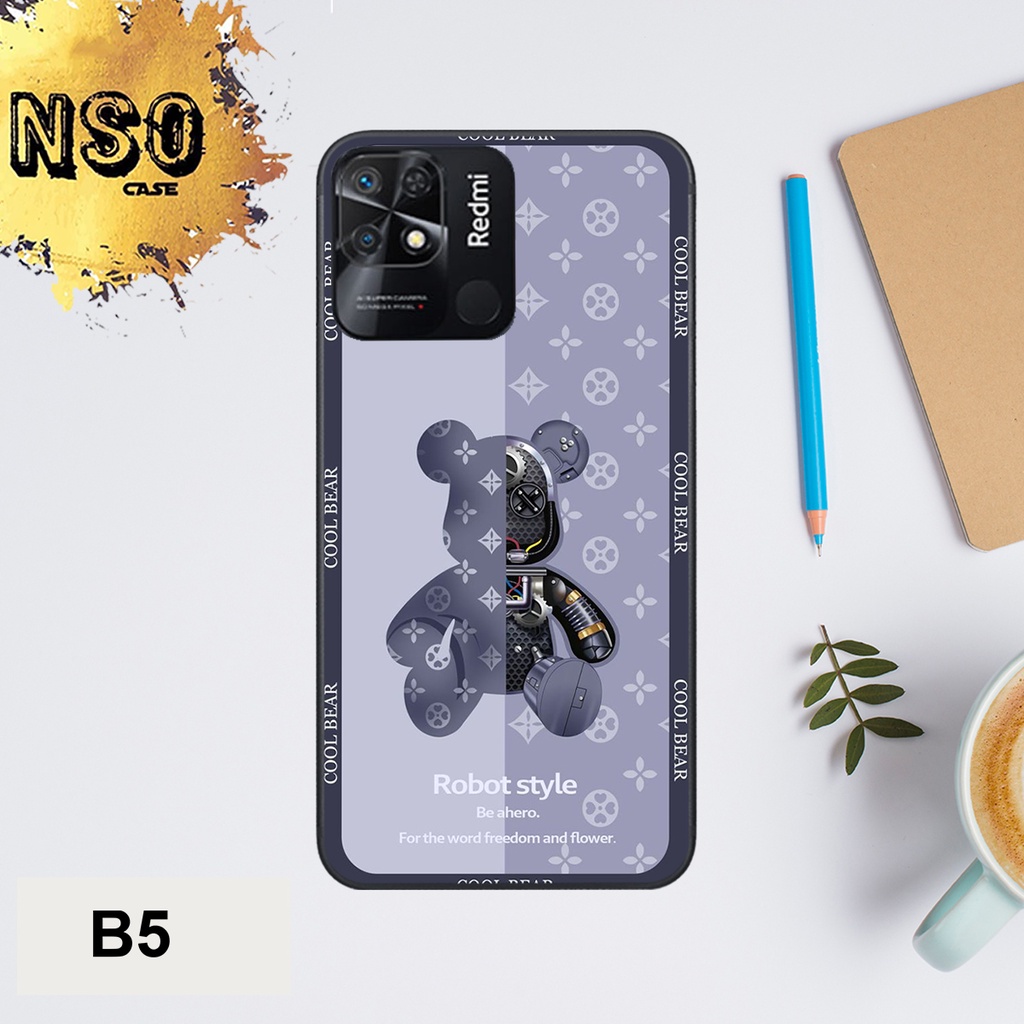 Ốp Xiaomi Redmi Poco C40 in hình gấu be@rbrick siêu chất độc lạ đẹp