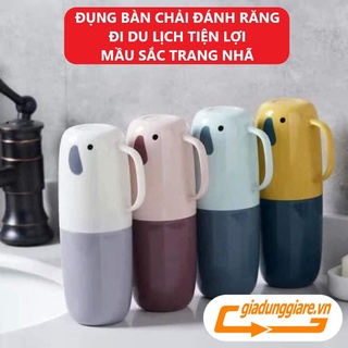 Hộp đựng bàn chải kem đánh răng kèm cốc đi du lịch công tác tiện lợi an toàn vệ sinh - giadunggiare.vn