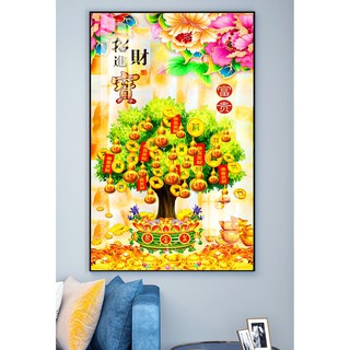 Tranh bóng kiếng phong thủy Cây Tài Lộc nhiều kích thước BK_0286