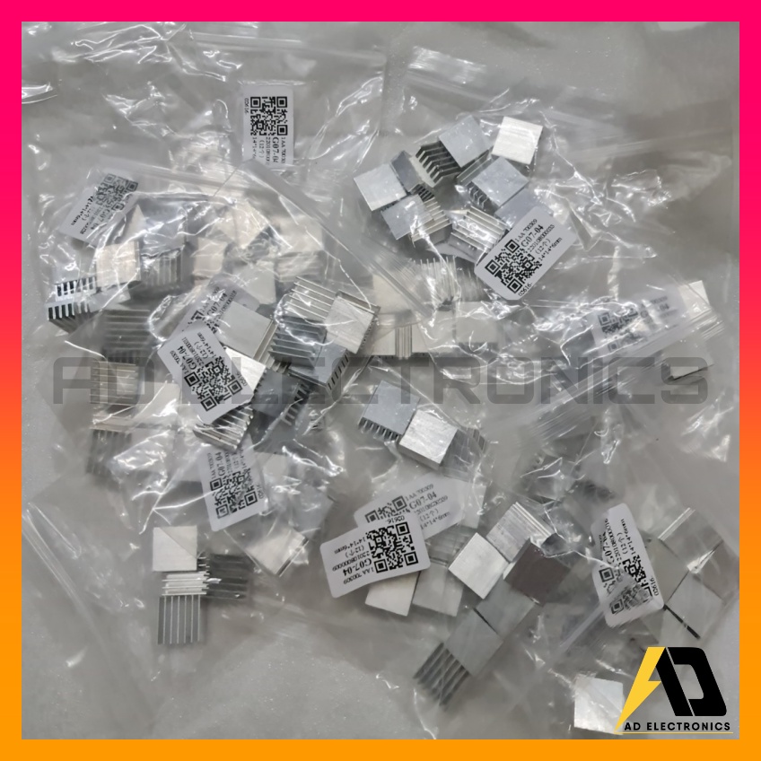 Nhôm tản nhiệt  DxRxC 14x14x6mm