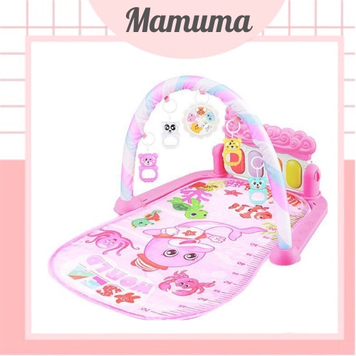 Thảm đàn piano cho bé nằm chơi phát nhạc hình thú ngộ nghĩnh, quà tặng đầy tháng thôi nôi - Mamuma Store