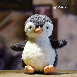 Búp bê chim cánh cụt con cáo lưới màu đỏ sang trọng giường đồ chơi dễ thương bé gái quà tặng sinh nhật