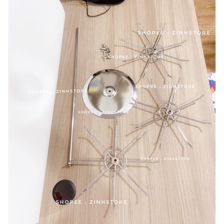 Kệ treo phụ kiện inox xoay 3 tầng