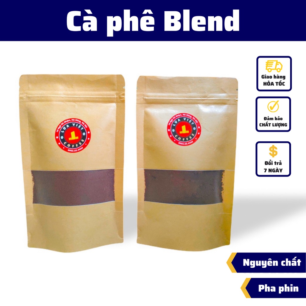 Cà phê nguyên chất Blend Robusta và Arabica 250G cafe rang xay pha phin rang mộc không độn phụ gia hậu ngọt vị sánh