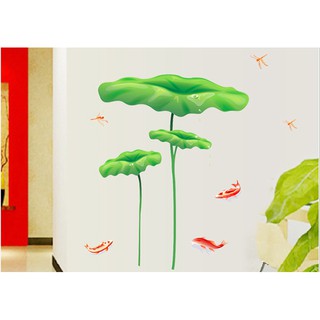 Decal dán tường Lá sen