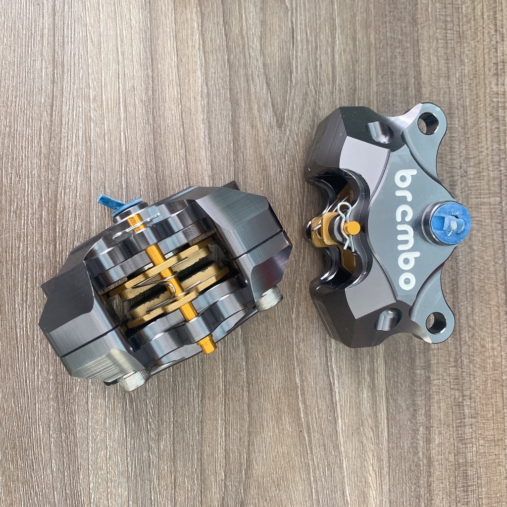 Heo Dầu Trước Brcmbe 2pis đối xứng (Màu Xám) Kèm Pát CNC gắn AB Vario Vision Click Mio Luvias Xìpo Nouvo Sonic đĩa ZIN