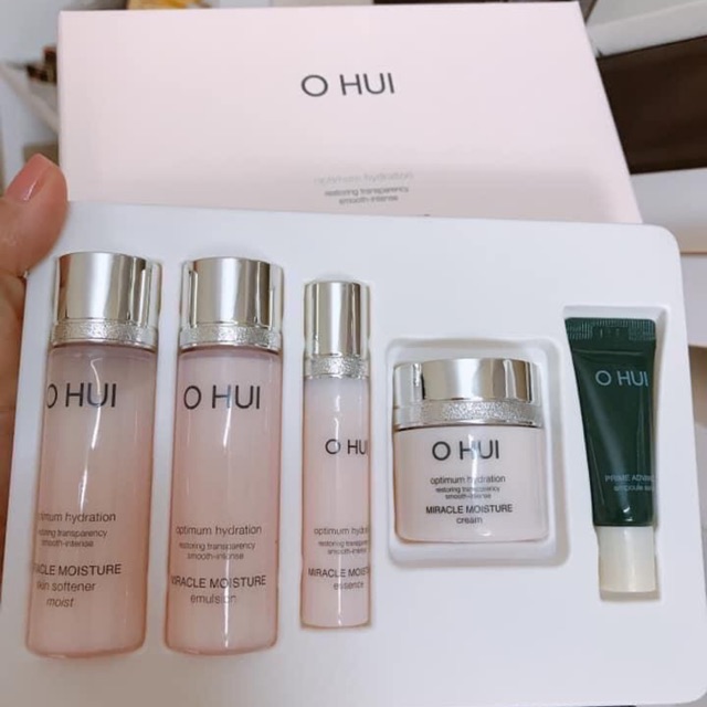 Set dưỡng trắng hồng da ohui mini 5sp