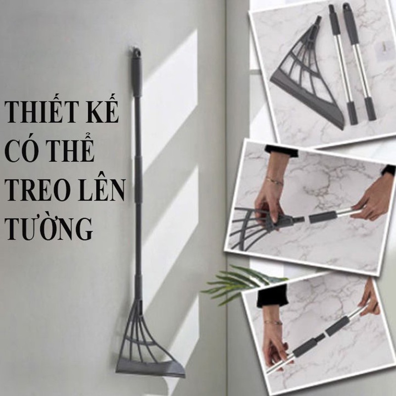 Chổi quét sàn gạt nước thông minh đa năng cán cầm inox chắc chắn 9160675666