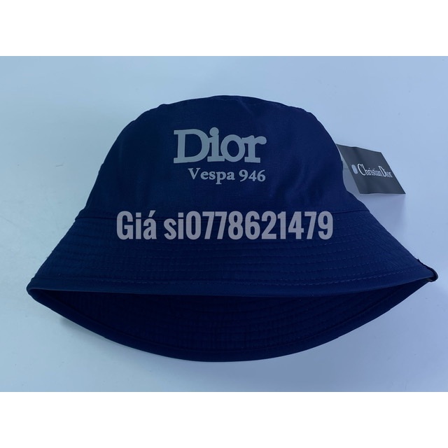 mũ bucket vải dù 2 lớp - nón vành ép chữ nổi cá tính thời trang nữ