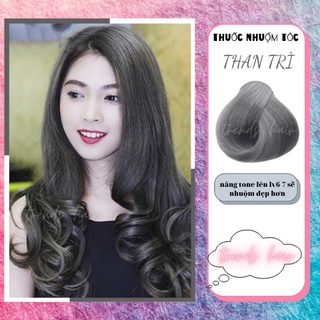 Thuốc nhuộm tóc màu THAN CHÌ không cần tẩy cho nam và nữ (phù hợp lên từ nền tóc lv6) | TRENDS HAIR |