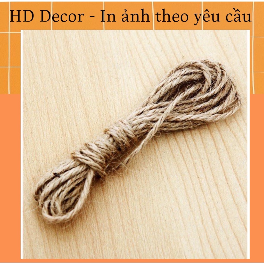 Dây treo ảnh , 5 mét dây thừng (dây gai) treo ảnh