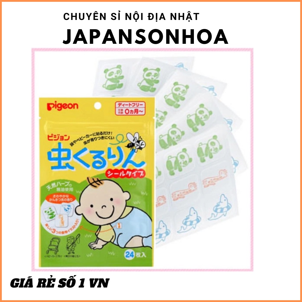 Miếng dán chống muỗi cho bé Pigeon Nhật Bản (60 miếng) - chuyên sỉ hàng nội địa Nhật