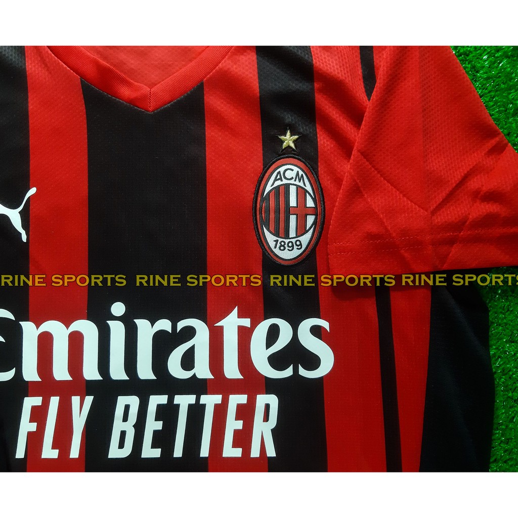 Hàng Thailand Super Bộ Áo bóng đá Ac Miland 2021 - 2022 chuẩn thi đấu